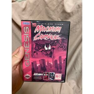 Spider-Man and Venom: Maximum Carnage Sega Genesis CIB Box Manual Complete